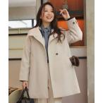 コート アウター ウールライクスタンドカラー ミドルコート レディース