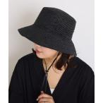 「PAPILLONNER」 ストローハット FREE ブラック レディース