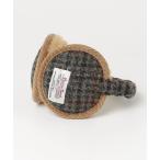 [HARRIS TWEED] в клетку наушники - серый женский 