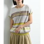 「INTERPLANET」 半袖ニット FREE イエロ