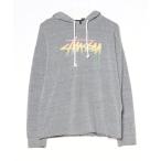 「STUSSY」 プルオーバーパーカー S グレー レディース