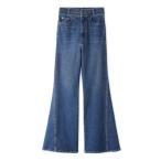 「SNIDEL」 加工ブーツカットデニムパンツ 1 ブルー レディース