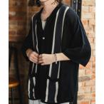 [Casper John] вязаный кардиган MEDIUM черный мужской 