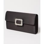 ショッピングクラッチ クラッチバッグ パーティーバッグ スクエアビジューパーツサテンクラッチバッグ レディース