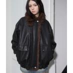 ブルゾン アウター ファードッキングレザ