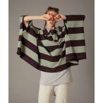 ショッピングポンチョ ポンチョ 「 griguri 」wide border poncho/ワイドボーダーポンチョ レディース