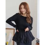 ニット セーター バルーンデザインバックオープンニット レディース