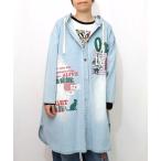 デニムジャケット gジャン 153607：スカラーグラフィック柄デニムコート レディース