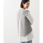 ショッピングバック ニット セーター バックプリーツベストｓｅｔ レディース