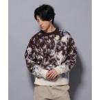 ショッピングnano セーター ニット アート柄クルーネックニット2 ブライトカラー メンズ