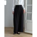 パンツ ポケット付ハイウエストスラックス