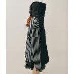 マフラー ストール ムートンライクボンディングフードマフラー レディース