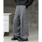 スラックス 「neos」ルーズシルエット 深タック バルーン ワイド スラックス パンツ メンズ レディース メンズ レディース