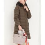 ショッピングダウンコート ダウンコート ダウンジャケット 「撥水」高密度タフタ×フェイクファーロングコート レディース