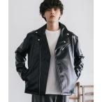 革ジャン ライダース PUレザーダブルライダースジャケット メンズ レディース