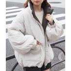 ブルゾン アウター ムジ×チェックリバーシブルBIGブルゾン レディース