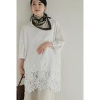 ショッピングレース tシャツ 腰回りぐるりと囲むたっぷりレースチュニック レディース