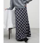 スカート 「umm.」チェックロングスカート
