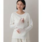 tシャツ ソデチュールプリーツプルオーバー_長袖 レディース