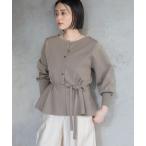 カーディガン 「WEB限定」2WAYペプラムニットカーディガン レディース