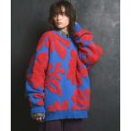 セーター ニット 「UNISEX」Botanical Jacquard Prime-Over Crew Neck Knit Pullover/ボタニカ