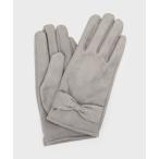 手袋 ラインストーン付きリボン手袋 レディース