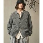 カーディガン 「UNISEX」3 colors Wool Nylon Prime-Over Crew Neck Knit Cardigan/三つ杢ウー
