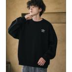 ショッピングアンブロ トレーナー スウェット UMBRO 別注コラボオーバーサイズ裏起毛ロゴ刺繍クルーネックスウェット メンズ レディース