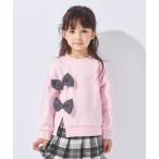 ショッピングリボン トレーナー  裏起毛リボン付きトップス キッズ 子供服 女の子