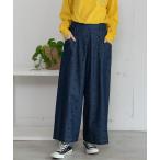 パンツ フロントタックワイドパンツ レディース