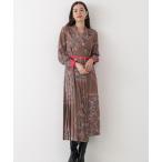 ワンピース フローラルスカーフプリントワンピース