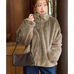 ショッピングアウター ブルゾン アウター 限定展開　ボリューム ファー ショート コート レディース