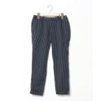 [TODAYFUL] полоса рисунок укороченные брюки 36 темно-синий женский 