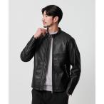 革ジャン ライダース 「WEB限定 WARDROBE SMART」 シープ シングル ライダースジャケット メンズ