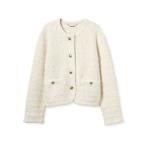 ショッピングジャケット ジャケット テーラードジャケット ツイードニットジャケット レディース