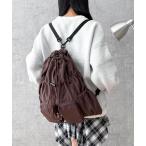 ショッピングナップサック デイバック リュック WEGO/「25年秋冬新作」2ポケットドロストナップサック レディース