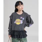 tシャツ NBA 布帛ドッキング チュニック ロンT レディース