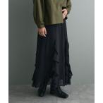 ショッピングロングスカート スカート ラッフルロングスカート