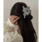 ショッピングヘアアクセサリー ヘアクリップ 「apres jour clair」ニットリボンヘアクリップ