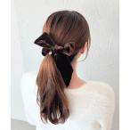 シュシュ 「apres jour×ARIAZ」チャーム付きベロアシュシュ