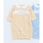 ショッピングロンパース ベビー服 ロンパース スモッキング刺繍ベロア2WAYオール