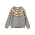 ショッピングコンビ トレーナー スウェット ジャカードニット コンビ スウェット レディース