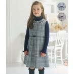 ショッピングモノトーン ワンピース 「150-160cm」グレンチェック ジャンスカ キッズ 子供服 女の子