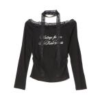 tシャツ レタリングレースTシャツ レディース