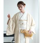  кимоно перо тканый гонки Nico античный mo The ik цветок бежевый сделано в Японии женский 