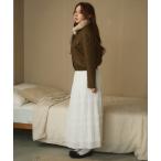 ショッピングロングスカート スカート レースティアードロングスカート