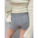 パンツ ハイゲージニットショートパンツ レディース