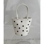 ショッピングバケツ ショルダーバッグ バッグ 「2WAY」ドット柄バケツバッグ レディース
