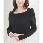 ニット セーター オフショルトップス レディース