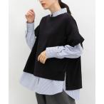 ショッピングポンチョ ニット セーター ポンチョ風ベスト レディース